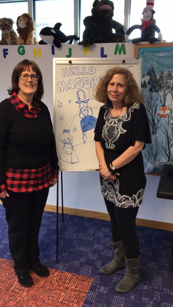 Vice President Mary Vehlies with Author/Illustrator Lisa Passen